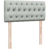 vidaXL Box spring postelja z vzmetnico svetlo siv 90x190 cm žamet | Shoptok.si