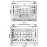 Igraonica za pse s 4 panela 177,5 x 154,5 x 112 cm Plastika | shoptok.hr