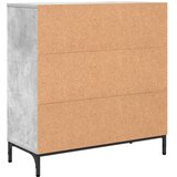 vidaXL Strani šal Betonsko siva 79.5 x 33 x 82 cm Konstruiran les | Shoptok.si