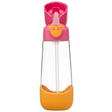 b.box Plastenka za pitje s slamico 600 ml – rožnata/oranžna | Shoptok.si