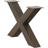  Noge za stolić X-oblika 2 kom prirodni čelik 70x(42-43)cm čelik | shoptok.hr