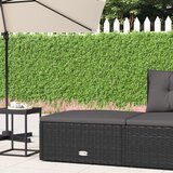 Maison Chic Vrtni stolček - Vrtni stoli za noge z blazino črn poli ratan JS1013, (21878141) | Shoptok.si