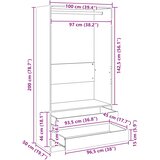  Ormar boja smeđeg hrasta 100 x 50 x 200 cm konstruirano drvo | shoptok.hr