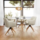 Bessagi Home Jedilna Miza John, Bela, Ø 110 Cm | Shoptok.si