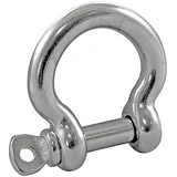 Okrogla sponka (Premer vijaka: 10 mm, Okroglo ukrivljeno, Nerjavno jeklo, A4, Srebrna)