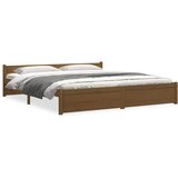  Okvir za krevet od masivnog drva smeđa boja meda 200 x 200 cm | shoptok.hr