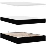vidaXL otomanski krevet s madracem crni 140x190cm od tkanine | shoptok.hr