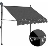 Tenda na ručno uvlačenje s LED svjetlima 150 cm antracit | shoptok.hr
