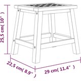  Pomoćni stolac 29 x 22,5 x 25,5 cm od masivnog drva oraha | Eponuda.com