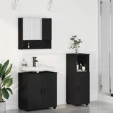 vidaXL Set namještaja za kupaonicu Zidne 3 pcs Crna 61 x 35 x 64 cm Cijene