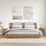 Maison Chic Dvo delni komplet Nočne omarice - Nočne mize artisan hrast 30x30x40 cm inženirski les, (21687430) Cene