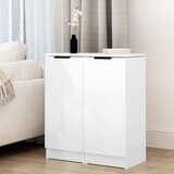 vidaXL Komode sjajne bijele 2 kom 30x30x70 cm od konstruiranog drva | shoptok.hr