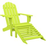 Maison Chic Vrtni Stoli - Stol za vrt Adirondack z naslonjalom za noge les jelke zelen JS605, (21877923) | Shoptok.si