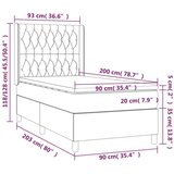 Box spring postelja z vzmetnico taupe 90x200 cm blago, (20792134) | Shoptok.si