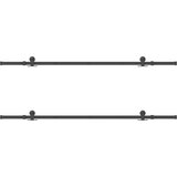  Komplet opreme za drsna vrata 427 cm jeklo črne barve | Shoptok.si