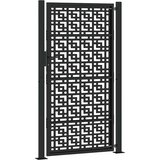  Vrtna vrata crna 100x175 cm čelična križna konstrukcija | shoptok.hr
