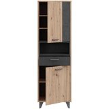 CARRYHOME regal 59,8/192,5/41,5 cm temno siva, hrast artisan | Shoptok.si