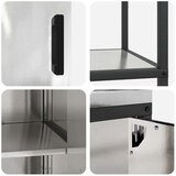  Kuhinjski set za pohranu 3 pcs Srebrna 240 x 50 x 92 cm | shoptok.hr