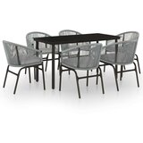  7-dijelni vrtni blagovaonski set sivi | shoptok.hr