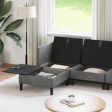  Set namještaja za dnevni boravak 6 pcs Tamnosiva Baršun | Eponuda.com