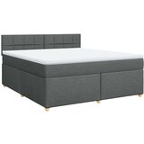 vidaXL Okvir kreveta s oprugama i madrac svjetlosivi 180x200cm tkanina | shoptok.hr
