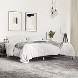  Okvir za krevet crni 200 x 200 cm konstruirano drvo i metal | shoptok.hr