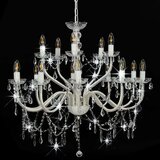 x Lestenec 2-nadstropni bel 15 x E14 žarnice | Shoptok.si