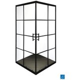 Linni ideal tuš kabina, 90x90x195cm, providno staklo 6mm, crni ram Cene