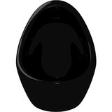  Zidni pisoar s ventilom za ispiranje keramički crni | shoptok.hr