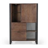 Livetastic VISOKA KOMODA, antracit, temno rjava | Shoptok.si