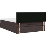  Otomanski krevet s madracem i LED tamnosmeđi 140x190 cm tkanine | shoptok.hr