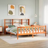 vidaXL Krevet s regalom za knjige bez madraca 200x200 cm od borovine Cijene