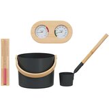  Set kofa za saunu 4 pcs Crna 8.5 x 8 x 4.5 cm Aluminij | shoptok.hr