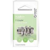 Nedis CSGB41940ME Adapter za satelitsku i antensku vezu F ženski na F ženski 75 Ohm Metalni 1 komad, Srebrni | Eponuda.com