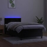  box spring s madracem LED crni 90x200 cm baršun | shoptok.hr
