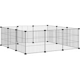  Kavez za kućne ljubimce s 12 panela i vratima crni 35x35 cm čelik | Eponuda.ba