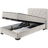 MID.YOU POSTELJA Z VZMETNICO 120 cm x 200 cm , tekstil, leseni material bež | Shoptok.si