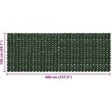  Zaslon za balkon s lišćem Tamnozelena 400 x 150 cm | shoptok.hr