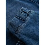 Ombre Men's denim joggers with asymmetrical stitching - blue | shoptok.hr