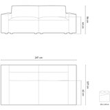 Micadoni Crna sklopiva sofa od bouclé tkanine 247 cm Jodie – Home | shoptok.hr