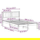 vidaXL Krevetni okvir s tapiciranim uzglavljem Svijetlo siva | shoptok.hr