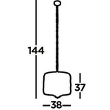 XXXL viseča svetilka bijou 38/38-144 cm E14 | Shoptok.si
