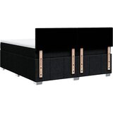  Krevet s oprugama i madracem crni 200x200 cm od tkanine | shoptok.hr