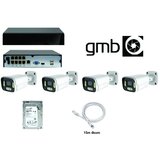 Gembird CAM-IPSET4MP-01 nvr 8CH, hdd 2TB, 4x 15m kabla i 4 kamere 4MPX bullit Cene