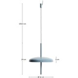 Kave Home Plava LED viseća svjetiljka s mogućnosti zatamnjivanja s metalnim sjenilom ø 16 cm Porte – | shoptok.hr