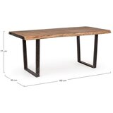 BIZZOTTO Jedilna miza z mizno ploščo iz akacije 90x180 cm Elmer – | Shoptok.si