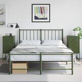 Furnova Nočna omarica 2 kosa olivno zelena 36x39x78 cm jeklo, (21927539) | Shoptok.si