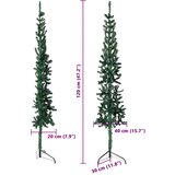  Tanka umjetna polovica božićnog drvca sa stalkom zelena 120 cm | shoptok.hr