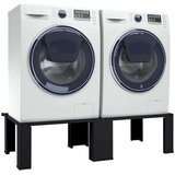  Pedestal za pralni stroj 2 pcs Črna 64 x 55 x 32.5 cm Jeklo, (5000111096) | Shoptok.si