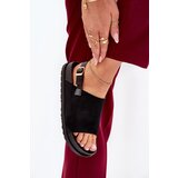 Boto Women's Sandals Made Of Eco Suede On Platform Black Migola | Shoptok.si